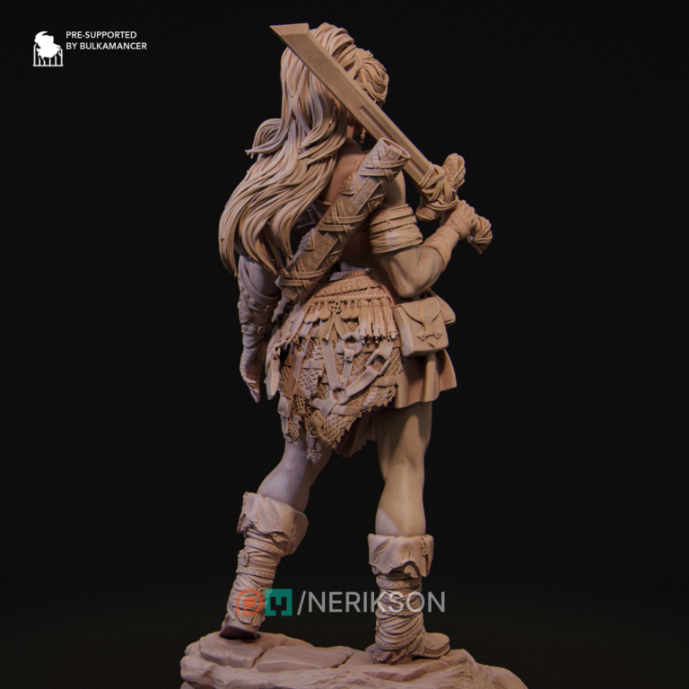 Lia the Barbarian Mercenary STL - Fantasy
