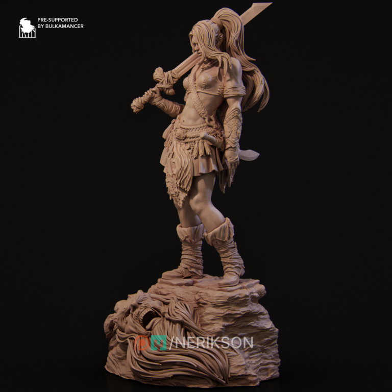 Lia the Barbarian Mercenary STL - Fantasy