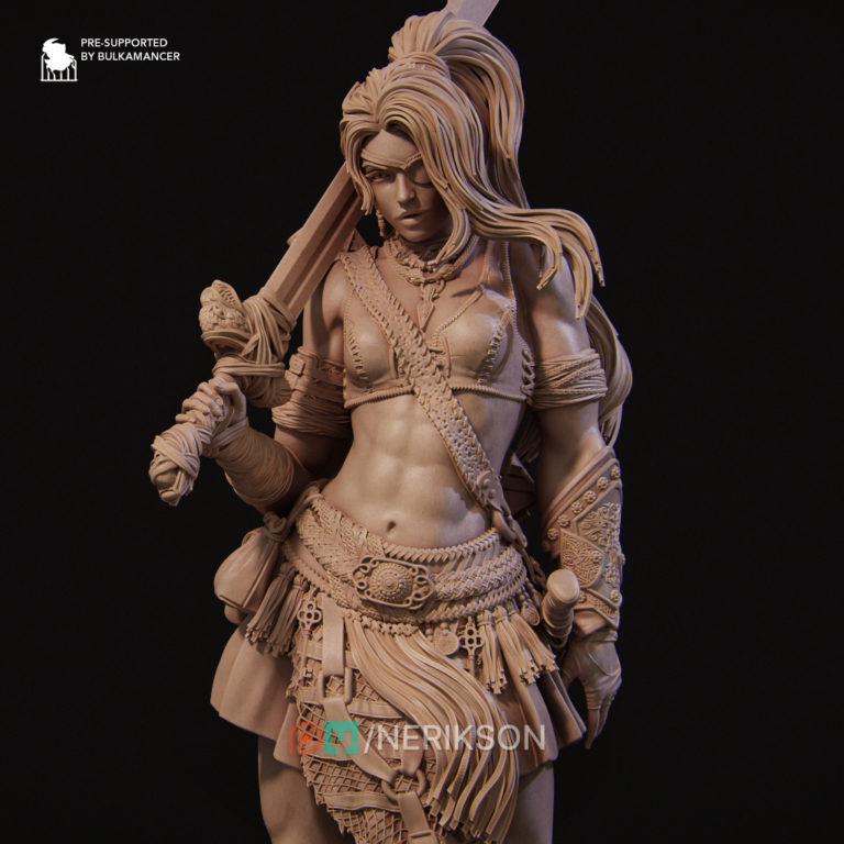 Lia the Barbarian Mercenary STL - Fantasy