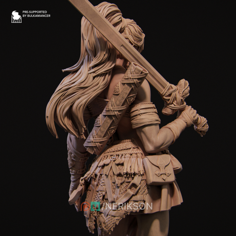 Lia the Barbarian Mercenary STL - Fantasy