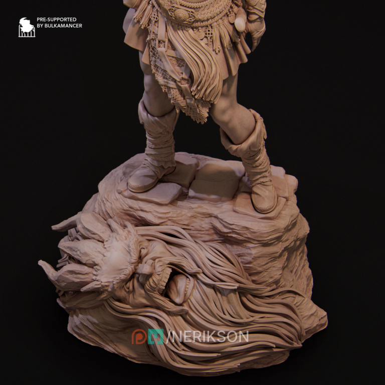 Lia the Barbarian Mercenary STL - Fantasy