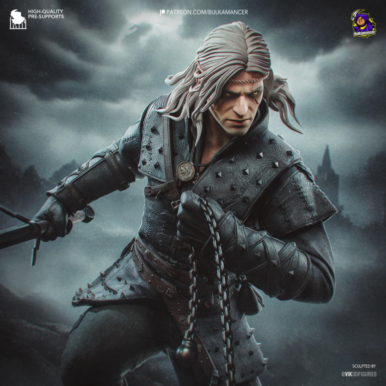 Geralt of Rivia STL Cover