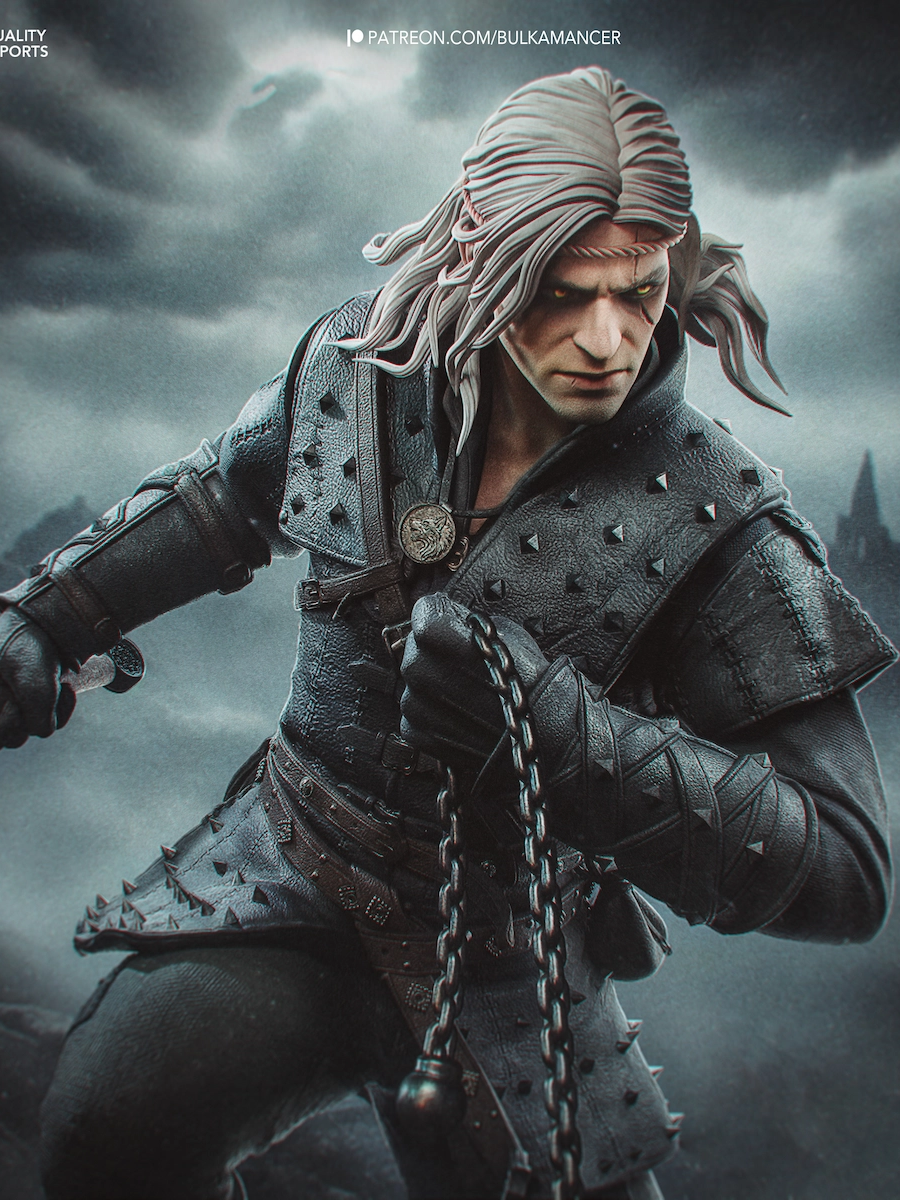 Geralt of Rivia STL Cover