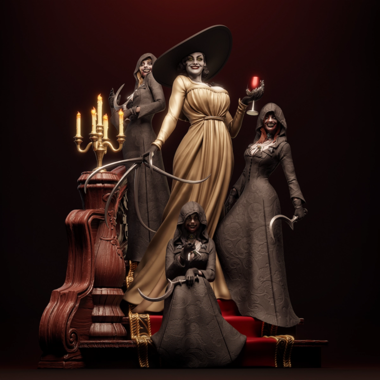Lady Dimitrescu STL Diorama - Resident Evil