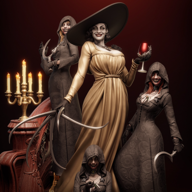 Lady Dimitrescu STL Diorama - Resident Evil