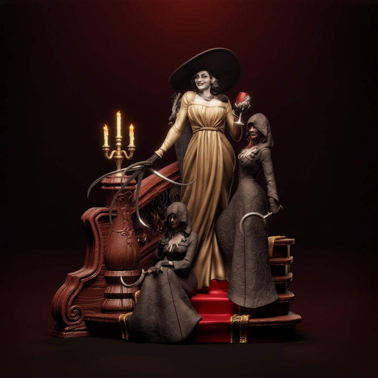 Lady Dimitrescu STL Diorama - Resident Evil