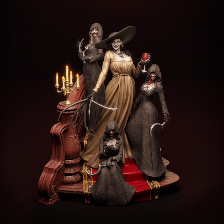 Lady Dimitrescu STL Diorama - Resident Evil