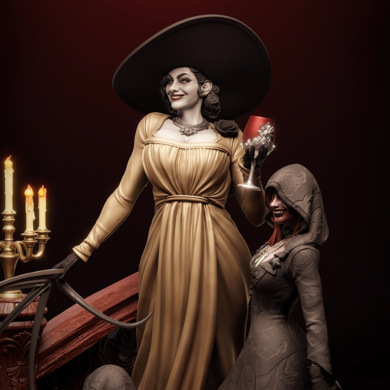 Lady Dimitrescu STL Diorama - Resident Evil