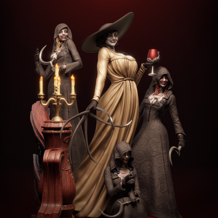 Lady Dimitrescu STL Diorama - Resident Evil