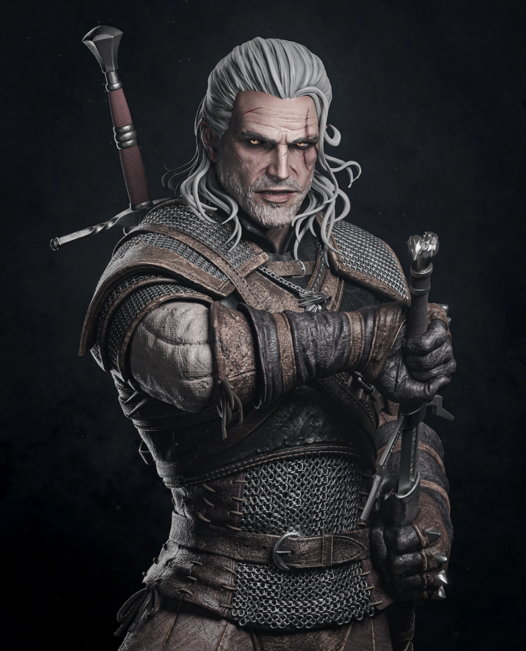 Geralt of Rivia STL Cover