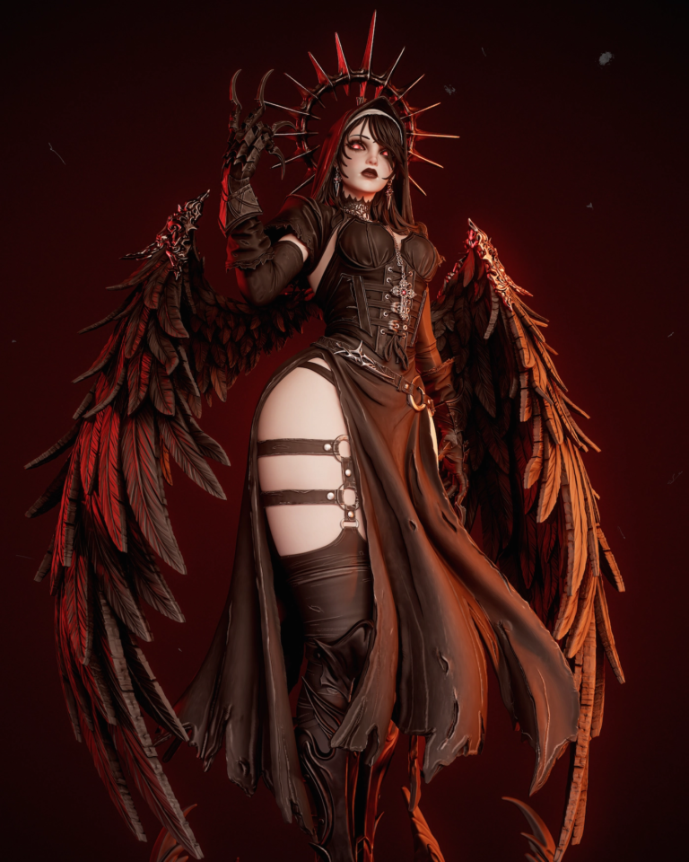 Corrupted Nun STL - Fantasy