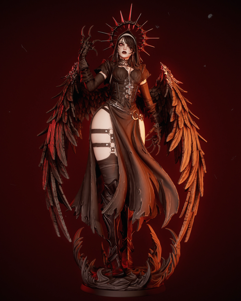 Corrupted Nun STL - Fantasy