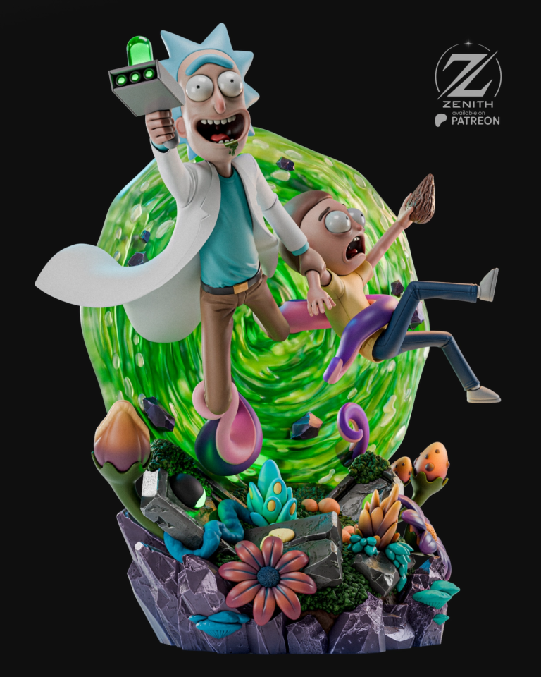 Rick and Morty STL Diorama