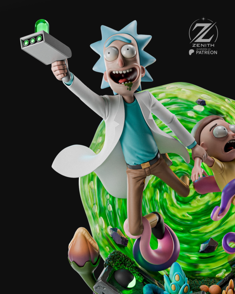 Rick and Morty STL Diorama