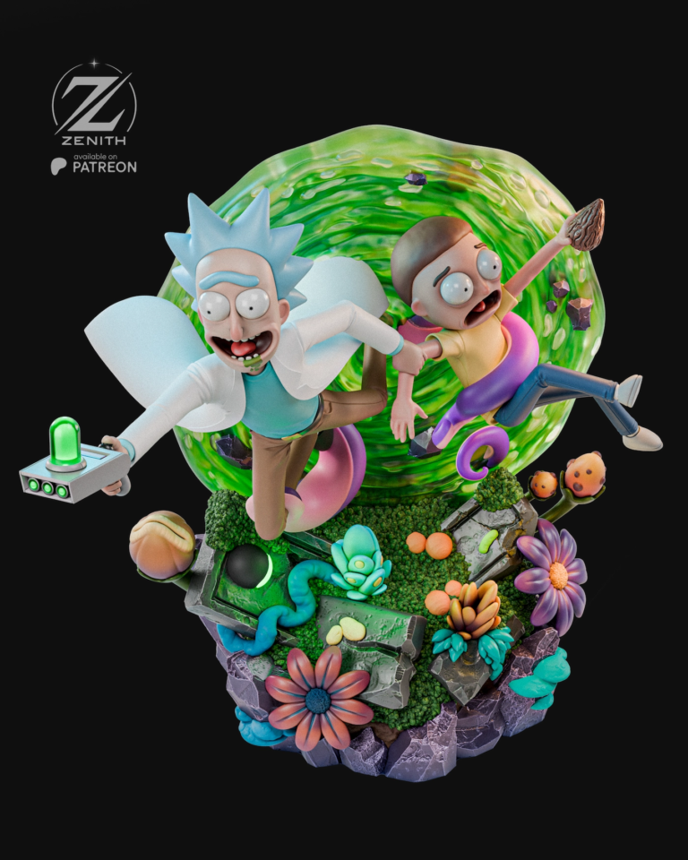 Rick and Morty STL Diorama