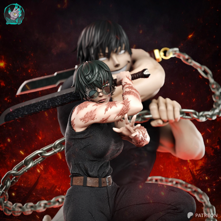 Maki Zen'in and Toji STL Cover