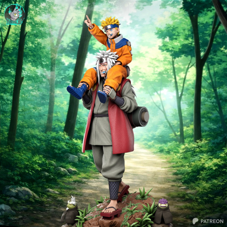 Jiraiya and Naruto Diorama - Naruto STL