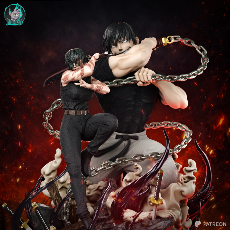 Maki Zen'in and Toji STL Diorama - Jujutsu Kaisen