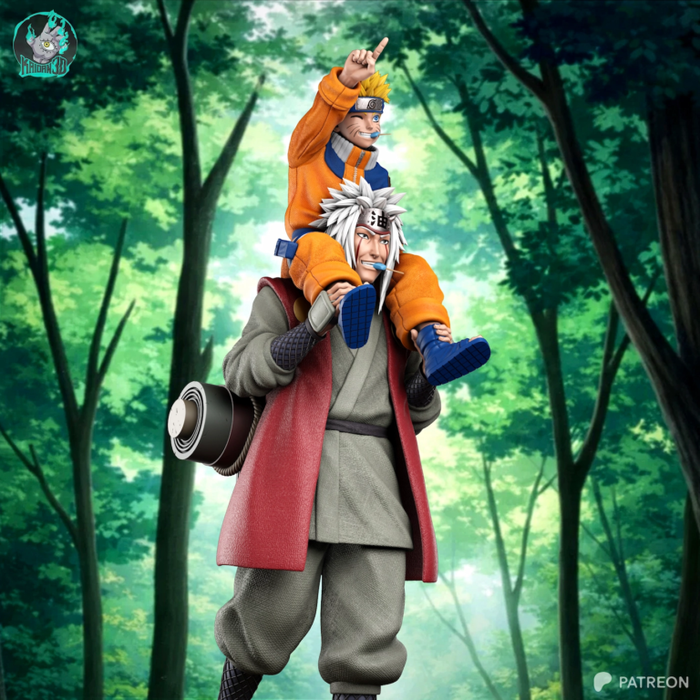 Jiraiya and Naruto Diorama - Naruto STL