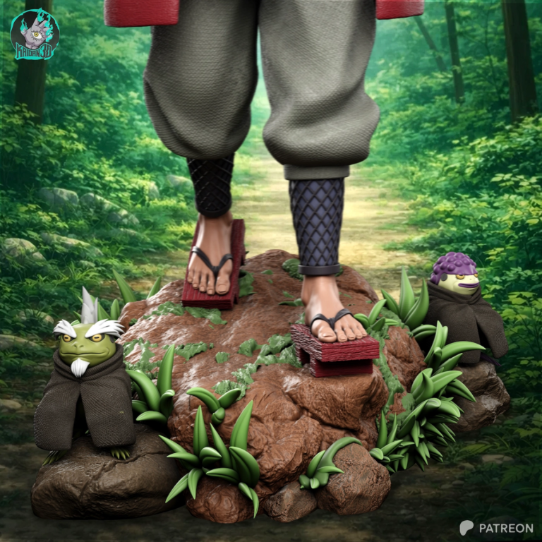 Jiraiya and Naruto Diorama - Naruto STL