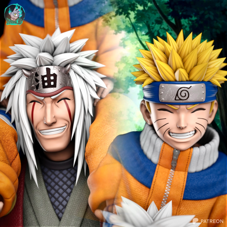 Jiraiya and Naruto Diorama - Naruto STL