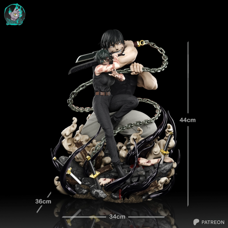 Maki Zen'in and Toji STL Diorama - Jujutsu Kaisen