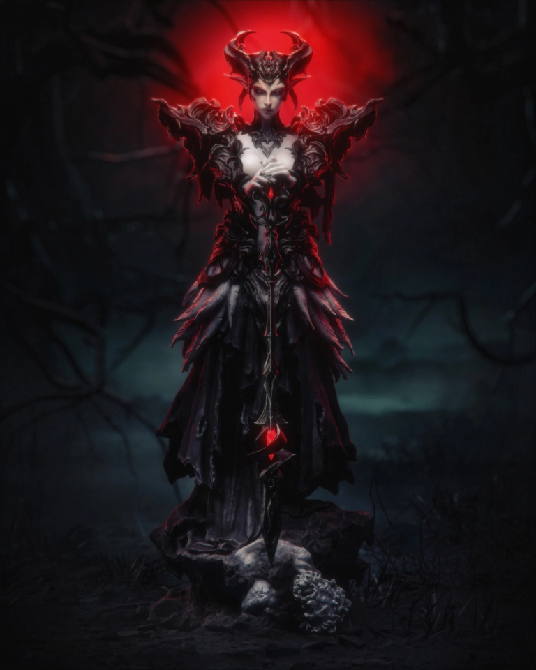 The Queen of the Ashen Vale STL - Fantasy