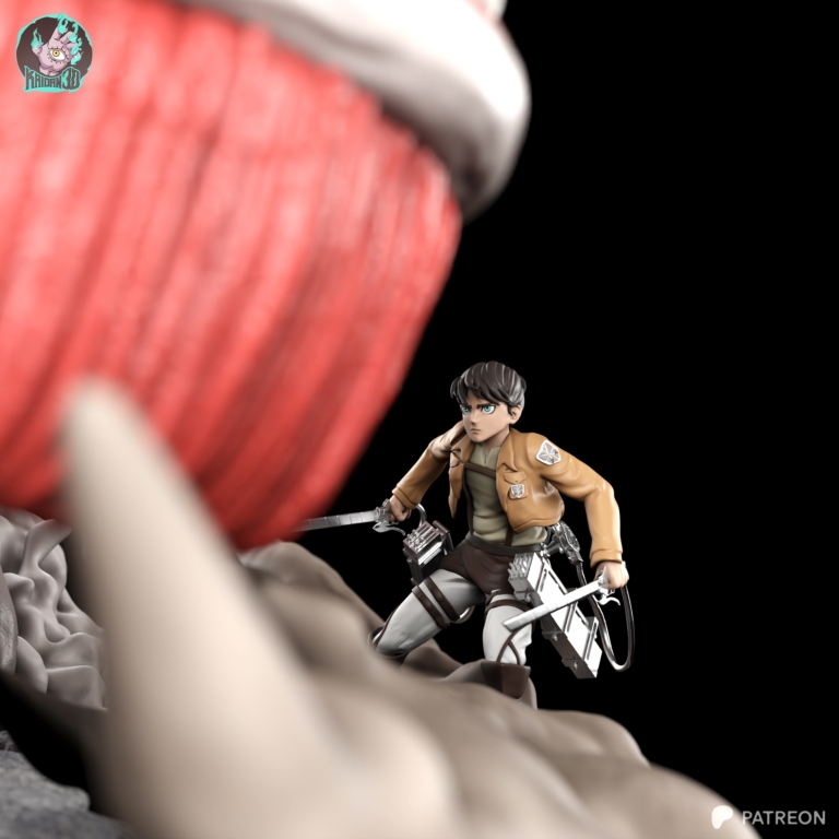 Colossal Titan vs Eren Diorama - Attack on Titan