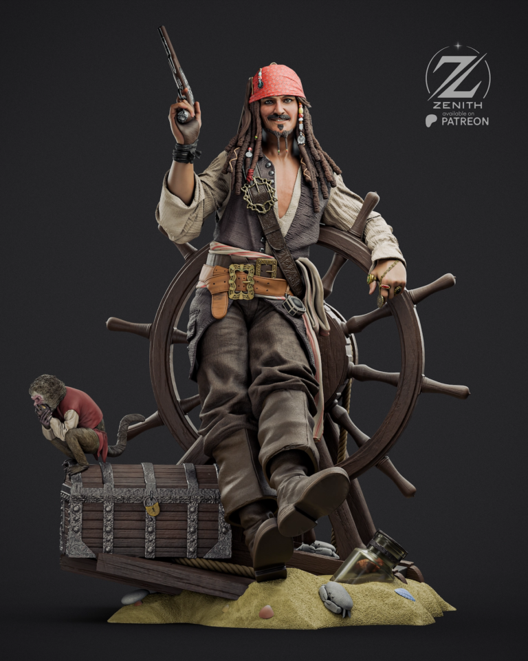 Jack Sparrow STL - Pirates of the Caribbean