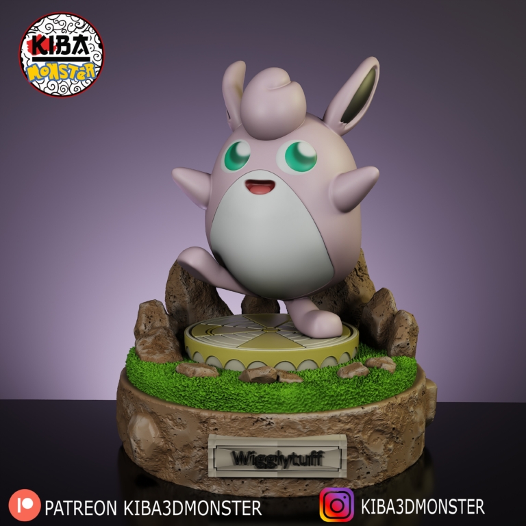 Wigglytuff STL Diorama – Pokemon