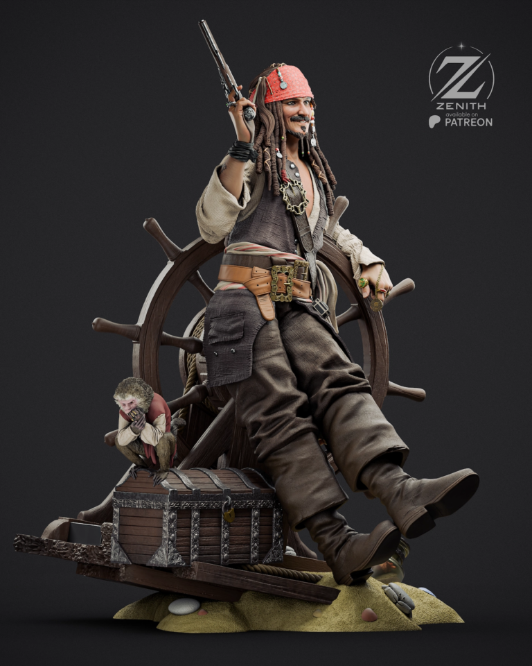 Jack Sparrow STL - Pirates of the Caribbean
