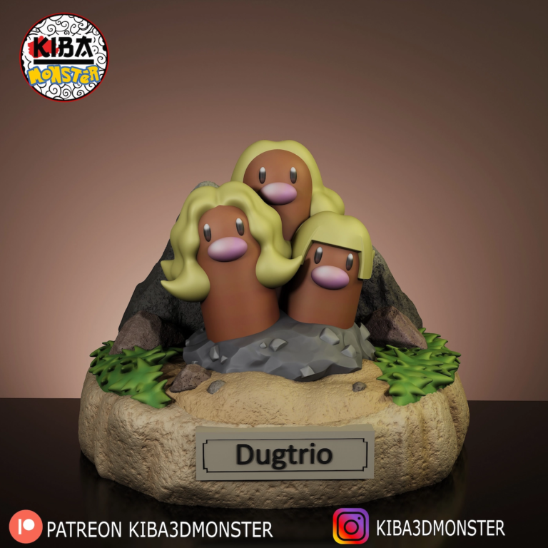 Dugtrio STL Diorama – Pokemon