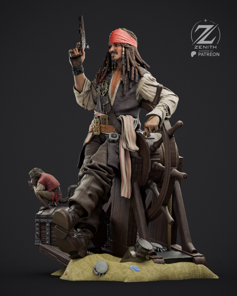 Jack Sparrow STL - Pirates of the Caribbean
