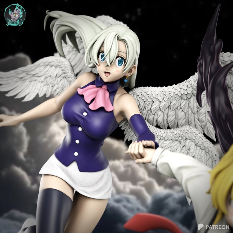 Meliodas and Elizabeth STL - The Seven Deadly Sins