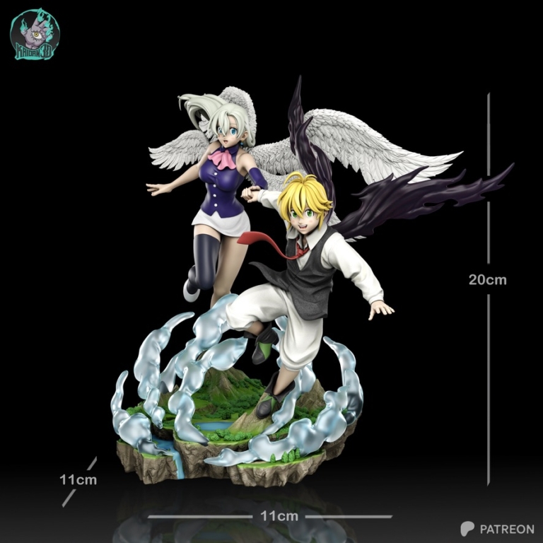 Meliodas and Elizabeth STL - The Seven Deadly Sins