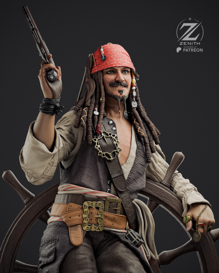 Jack Sparrow STL - Pirates of the Caribbean