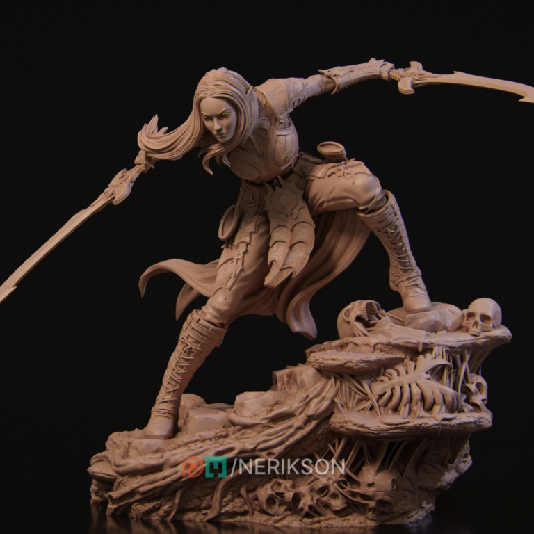 Lierin the Drow Fighter - Fantasy
