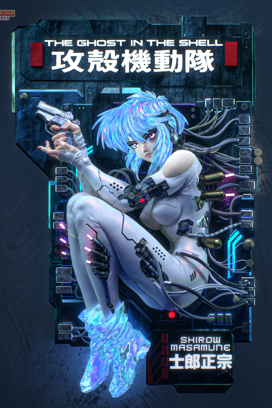 Motoko Kusanagi STL 3 - Ghost in the Shell