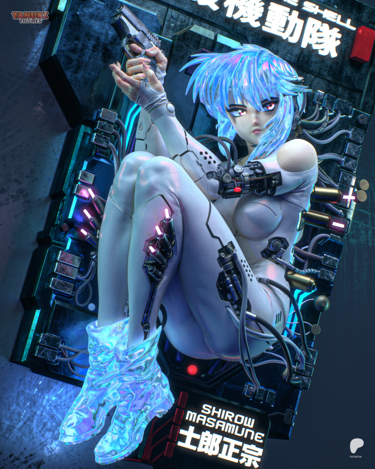 Motoko Kusanagi STL 3 - Ghost in the Shell