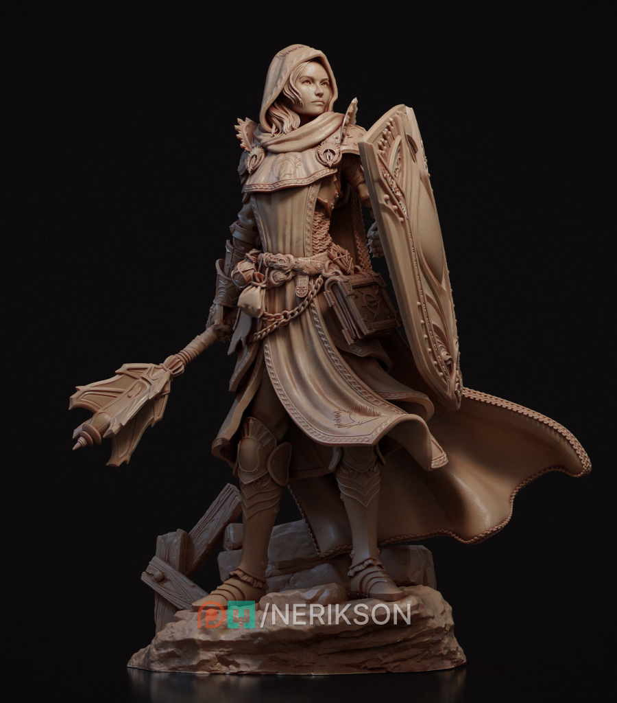 NK Madeleine The Cleric of Light Clay Render