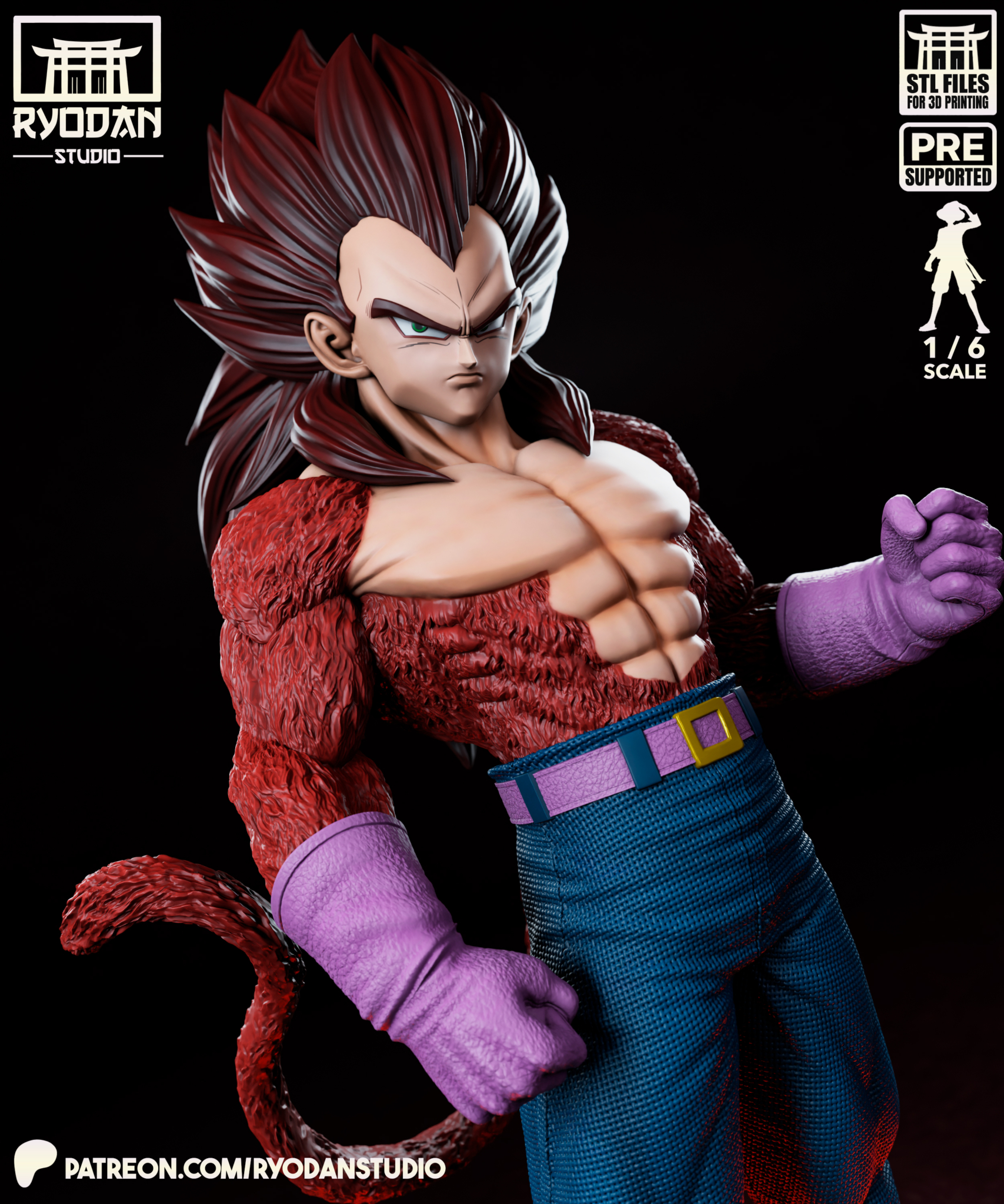 Vegeta SSJ4 STL - Dragon Ball
