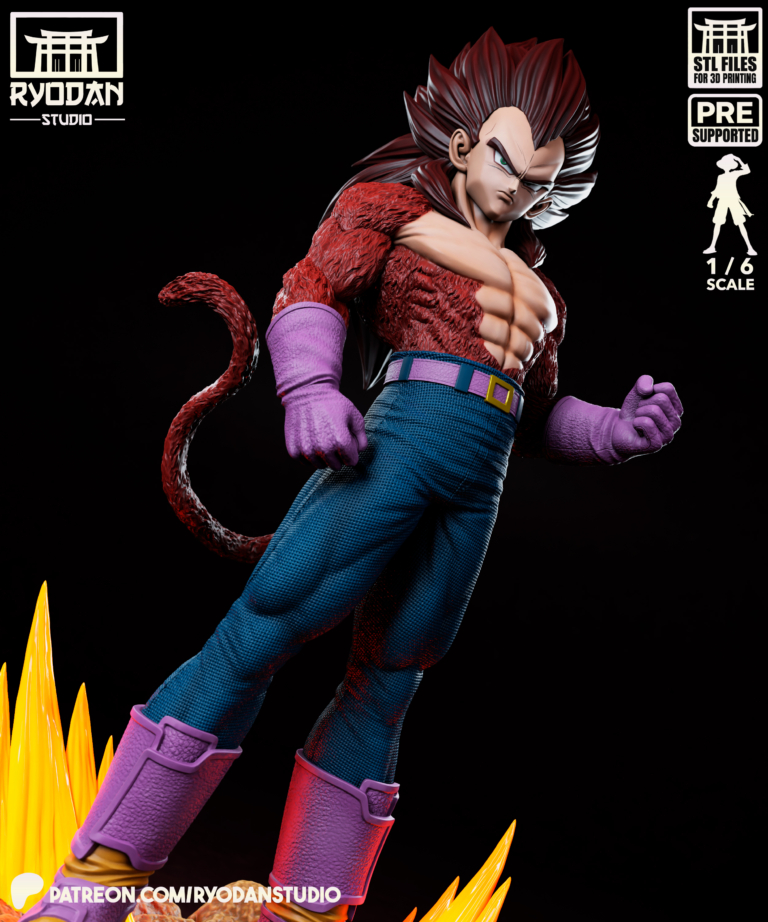 Vegeta SSJ4 STL - Dragon Ball