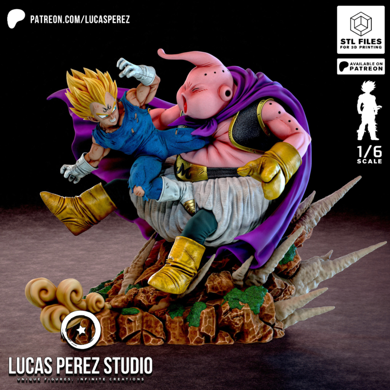 Majin Vegeta vs Majin Buu Diorama Cover