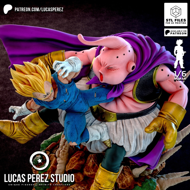 Majin Vegeta vs Majin Buu Diorama - Dragon Ball