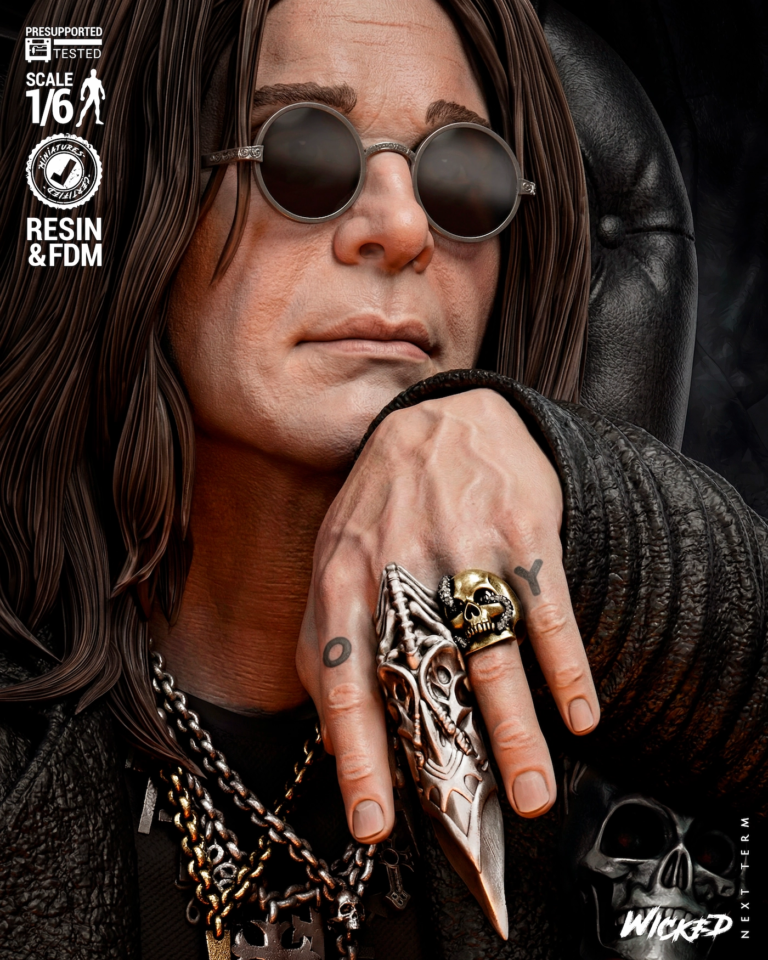 Ozzy Osbourne STL + Bust + Extras - Black Sabath