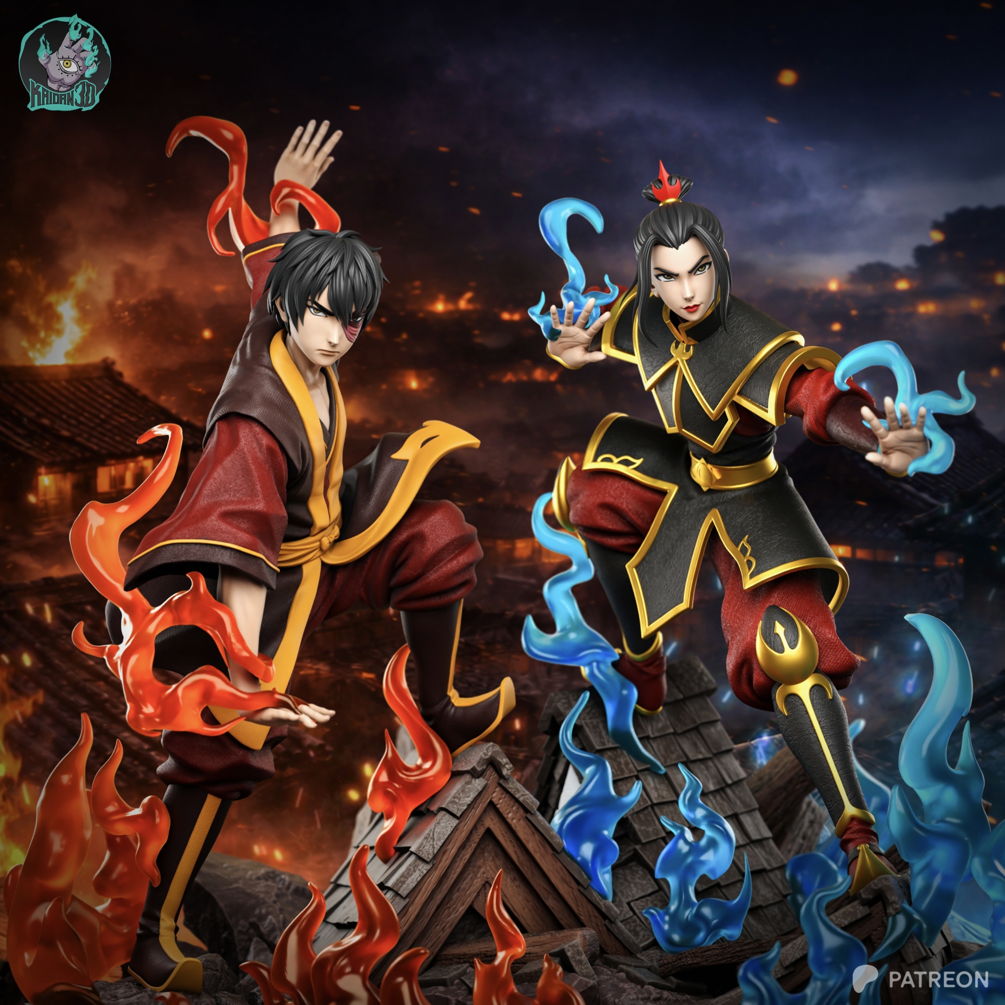 Zuko and Azula Diorama - Avatar: The Last Airbender