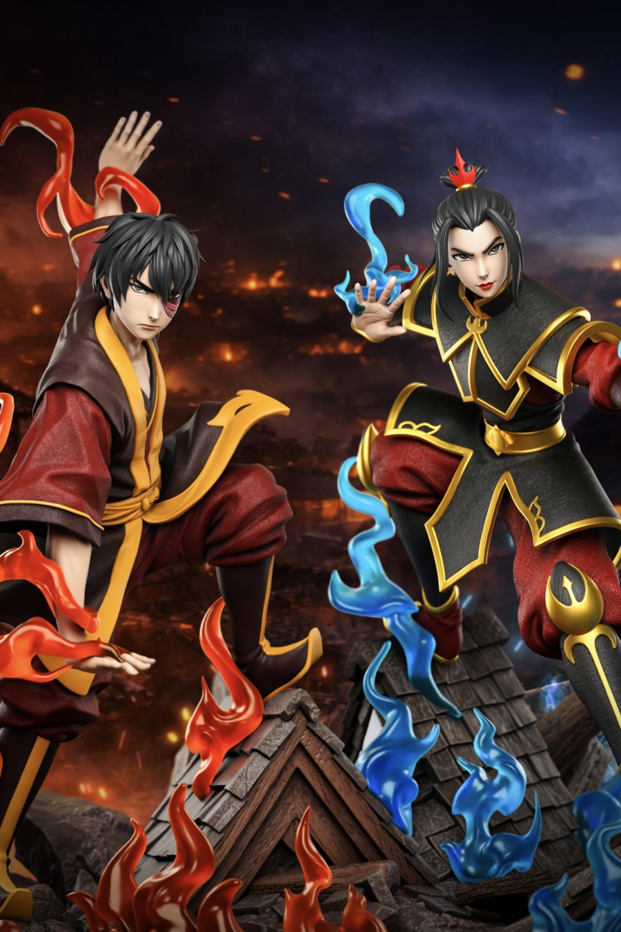 Zuko and Azula Diorama Cover