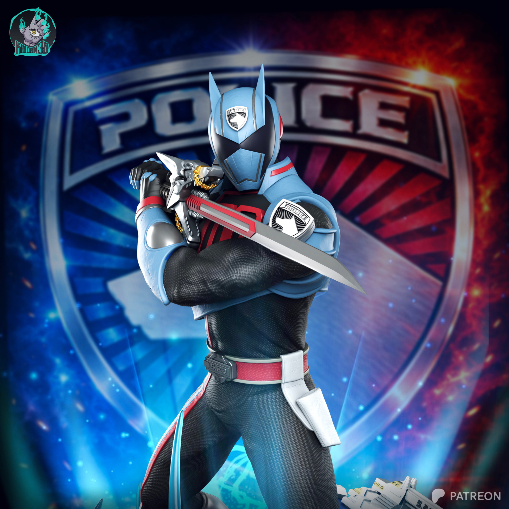 Shadow Ranger STL - Power Rangers