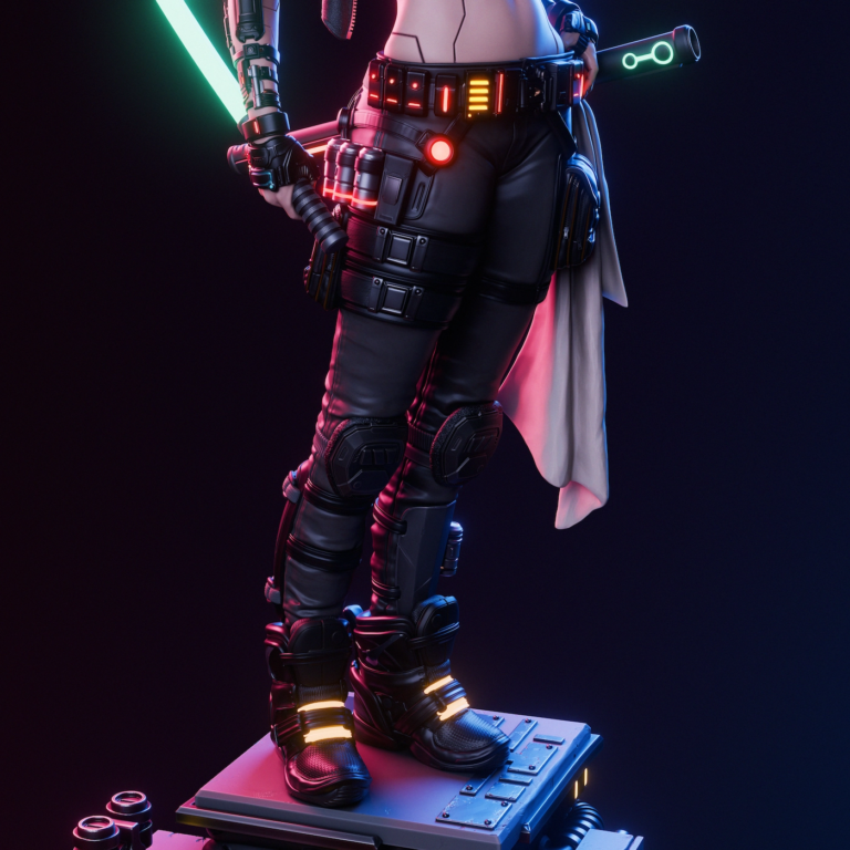 Cyberpunk Samurai STL - Fantasy