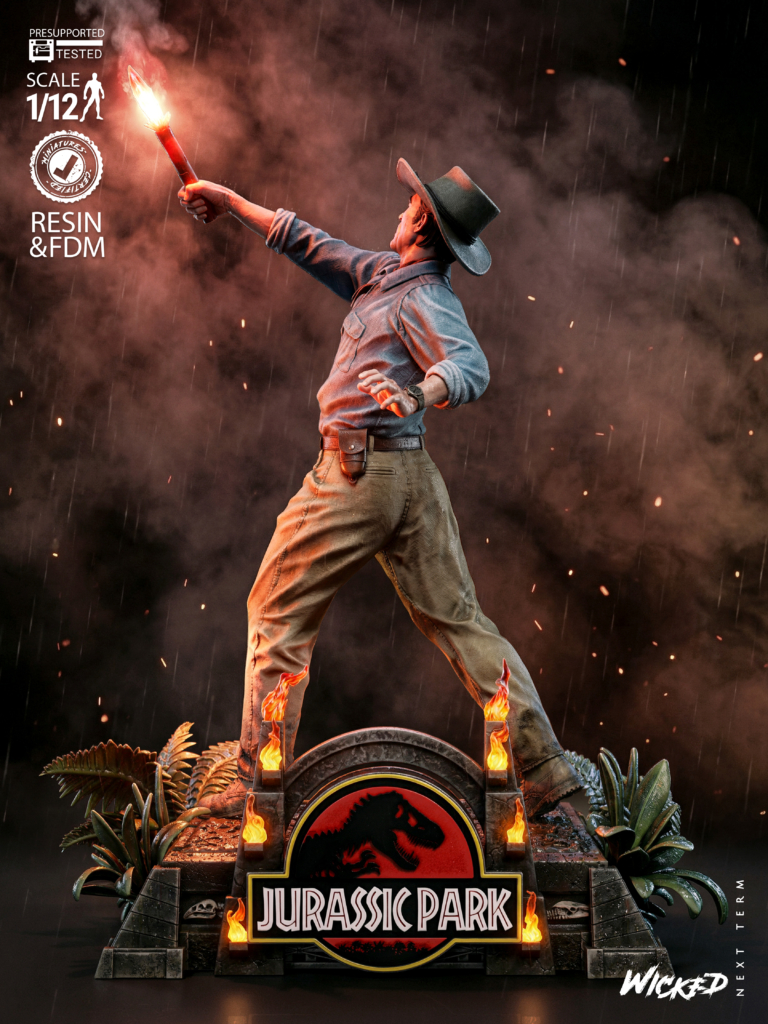 T-Rex & Alan Grant Diorama - Jurassic Park